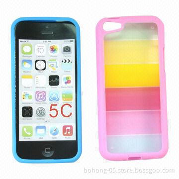 PC and TPU Cases for iPhone 5C, Rainbow Shell, Various Colors Available